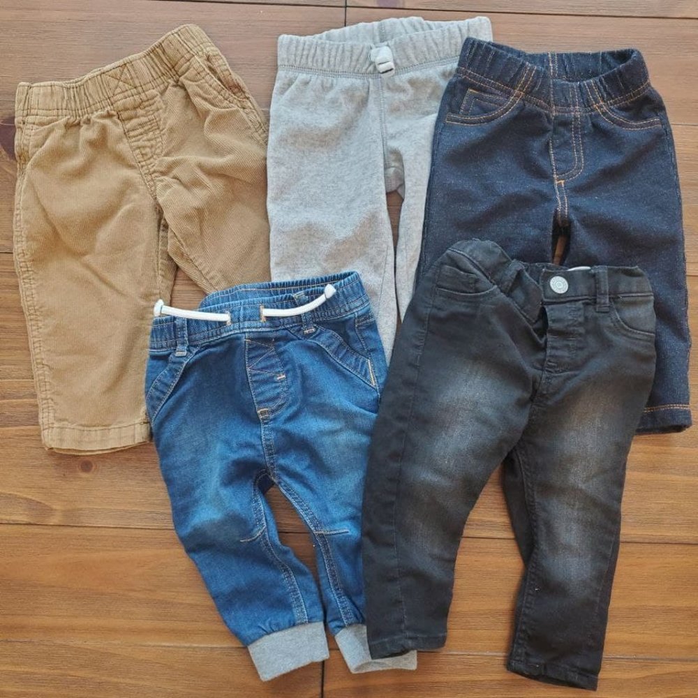 LOT of 6-9 Month Baby Boy's Pants - 5 PIECES